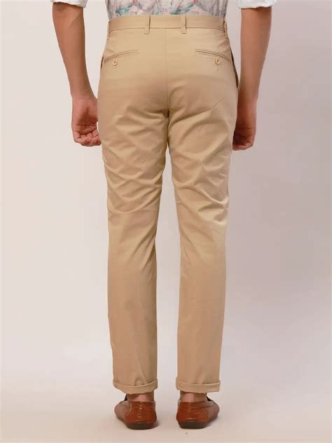 Raymond Men Khaki Slim Fit Solid Cotton Blend Trouser – MyRaymond