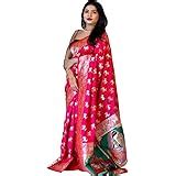 Buy madhav textiles Women's Banarasi Silk Saree With Blouse Piece (G ...