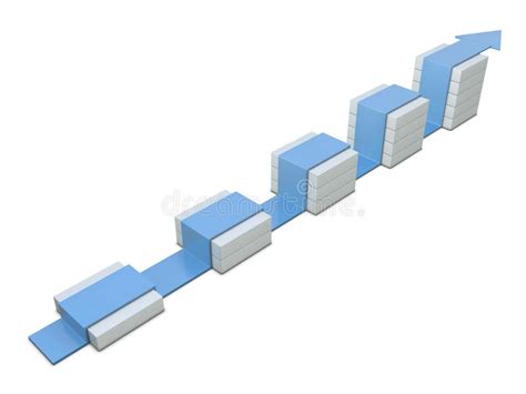 Diagramma Con La Freccia E Le Monete Illustrazione di Stock ...