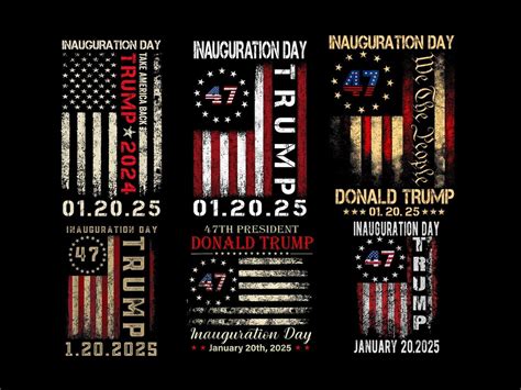 Buy Inauguration Day 2025 47th President USA Flag Png, Donald Trump ...