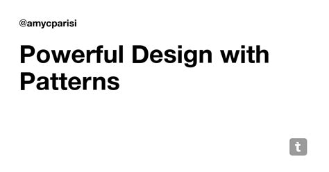 Powerful Design with Patterns — Teletype