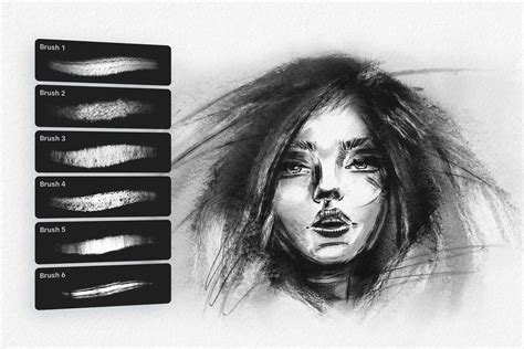 Charcoal Sketch Procreate Brushes