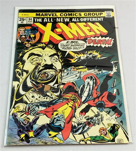 Lot - Vintage Aug. 1975 Uncanny X-Men No. 94 Marvel 25 Cent Comic Book