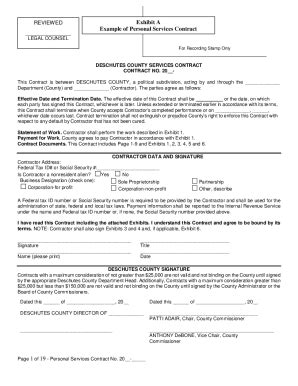 Image result for Personal Service Contract Example