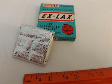 VINTAGE EX-LAX BOX THE CHOCOLATE LAXATIVE 6 count | #3934063312