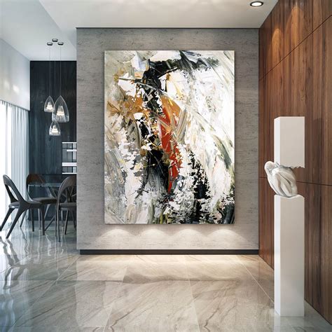 Large Abstract Painting,Modern abstract painting,painting for home,bathroom wall art,… | Modern ...