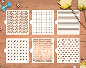 GSS Designs Cookie Stencil 6 Pack, Food Safe Templates for Decorating ...