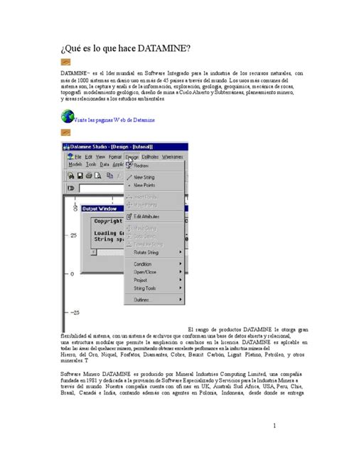 Image result for Datamine Studio Op Tutorial PDF