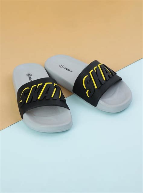 Buy Boys Embossed Open-Toe Sliders Online at just Rs. 499.0 ...