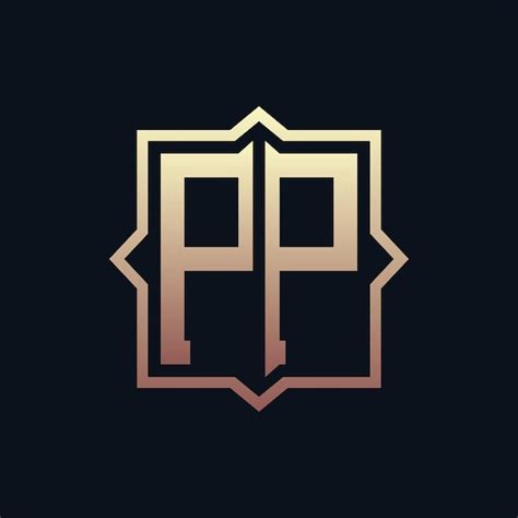 Luxury initial pp monogram logo design elegant emblem letter pp logo ...
