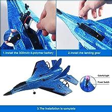 Buy Remote Control Airplane 2.4 GHZ Glider Rc Plane, 2 CH Easy to Fly ...