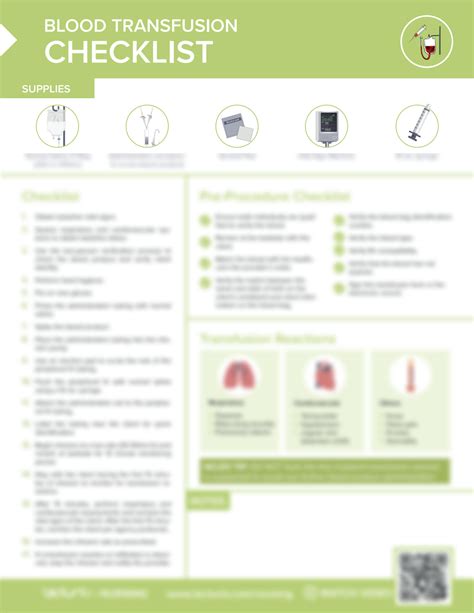 SOLUTION: Nursing cs blood transfusion checklist - Studypool