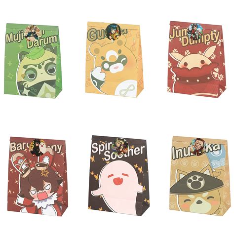 Buy Yuedevil 12 PCS Genshin Impact Favor Bags Anime Birthday Party ...