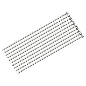 uxcell Straight Ejector Pins, 2.5mm (3/32") Dia. 65Mn Steel Round Tip ...