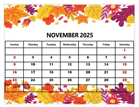 November 2025 Calendar Printable Holidays | Calendar 2025