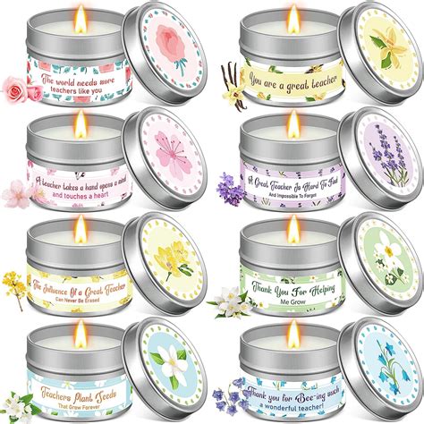 Amazon.com: Coume 6 Jar Teacher Appreciation Gifts Bulk 3.5 oz Scented ...