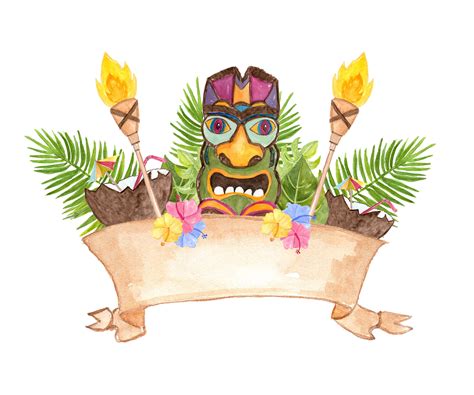 Watercolor Hawaii clipart (23978) | Illustrations | Design Bundles