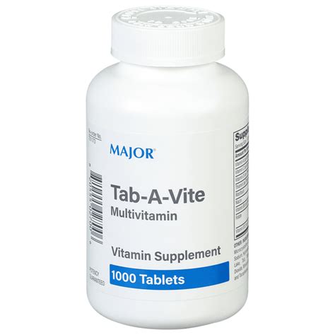 Major Multivitamin, Tab-A-Vite, Tablets (1000 each) Delivery or Pickup Near Me - Instacart