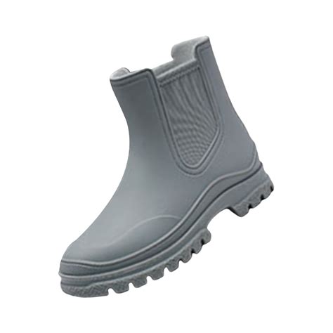 LIJCC Water Proof Warm Rubber Boots Short Rain Boots for Womens Ankle ...