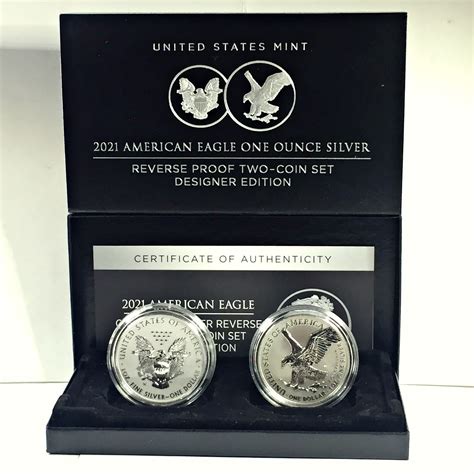 2021 American Silver Eagles Proof Two-Coin Set*Designer Edition*Mint ...