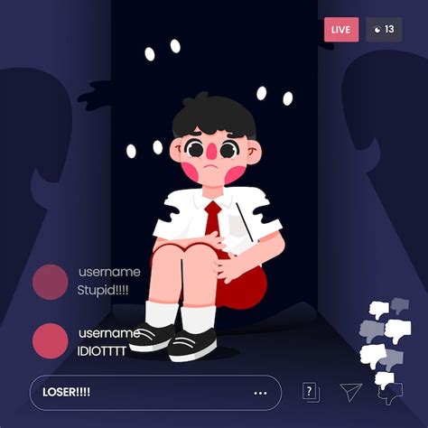 Bullying nas redes sociais | Vetor Premium