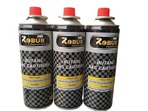 Zobur Butane Gas Cartridge 450ML/225g Can fit directly into Flame torch ...