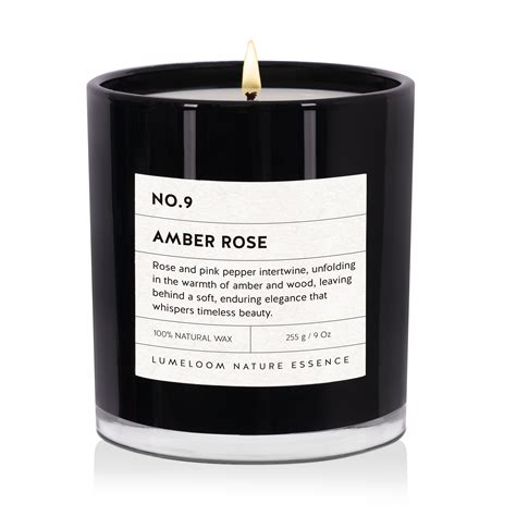Amber&Rose Scented Candles for Home – Galadune