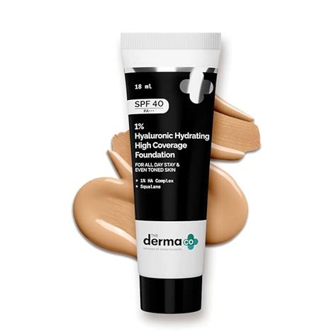 Buy The Derma Co . 1% Hyaluronic Hydrating High Coverage Luminous ...