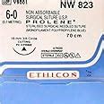 Ethicon NW823 Prolene Sutures USP 6-0, 3/8 Circle Cutting Precision ...