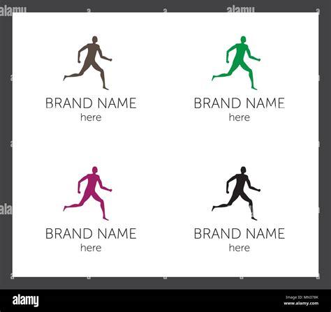 Silhouettes of running man in different colors for company logo Stock Vector Image & Art - Alamy