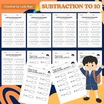 Differences within 10 Worksheet 的图像结果