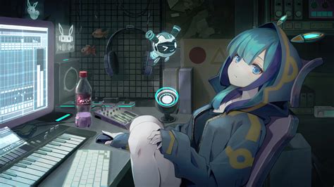Anime, Girl, Music Studio, 4K, #6.2607 Wallpaper