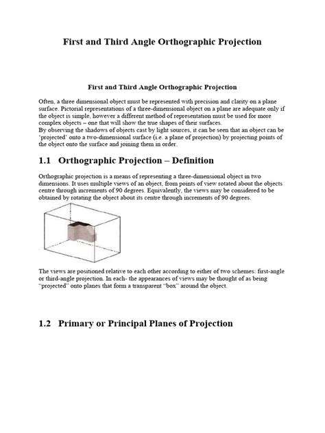First and Third Angle Orthographic Projection | PDF | Geometry | Classical Geometry