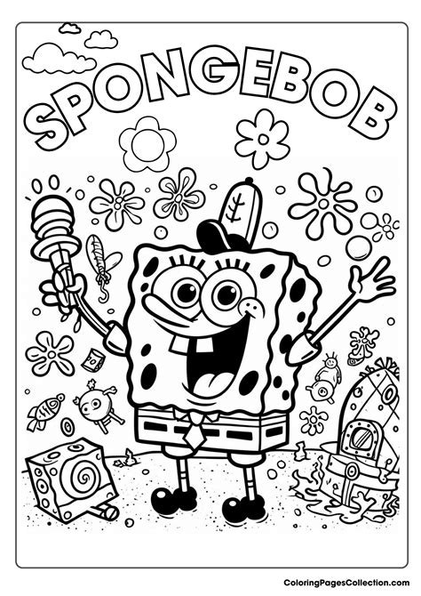 Easy Spongebob Coloring Pages With Printable PDF (Free)