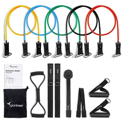 Exercise Bands, Sportneer Resistant Exercise Band Set for Home Gym ...