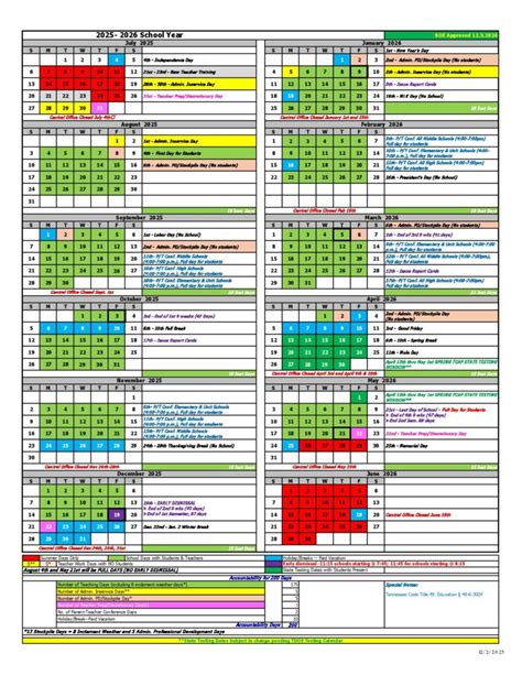 Maury County Schools Calendar 2025-2026 in PDF | MCPS Holidays - School ...