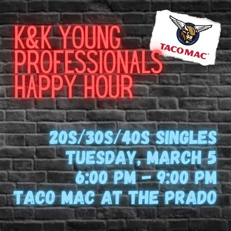 Young Professionals Happy Hour, Taco Mac (5600 Roswell Rd, Ste M-003 ...