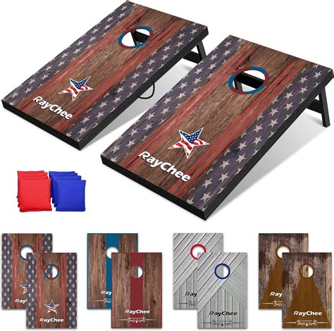 RayChee 3'x 2'Cornhole Board Set, Corn Holes Outdoor Game Cornhole ...