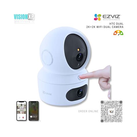 ezviz h7c 2k+2k (4mp+4mp) dual lens p&t wifi security home camera ...