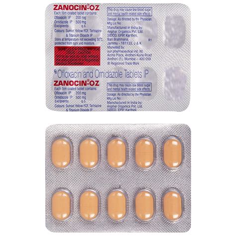 Zanocin OZ - Strip of 10 Tablets : Amazon.in: Health & Personal Care