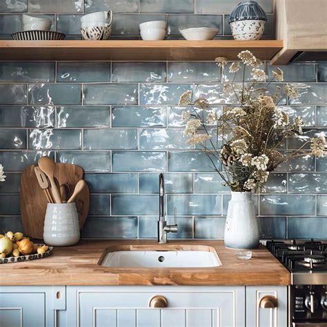 17+ Blue Kitchen Backsplash Designs for a Serene Cooking Space • ArtFasad