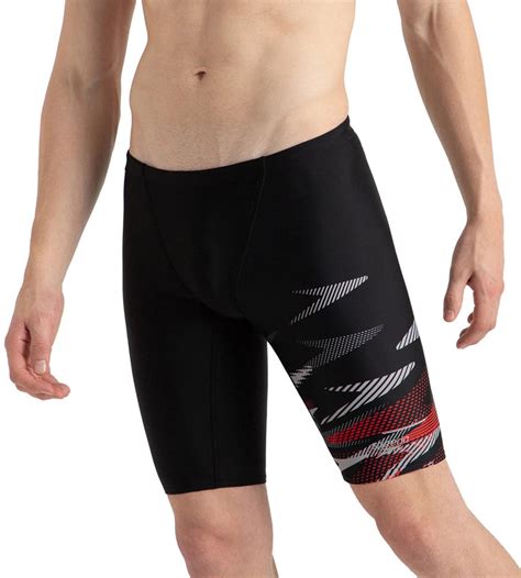 Buy Speedo Men's Endurance10 Hyperboom Print V-Cut Jammer - Black, High ...