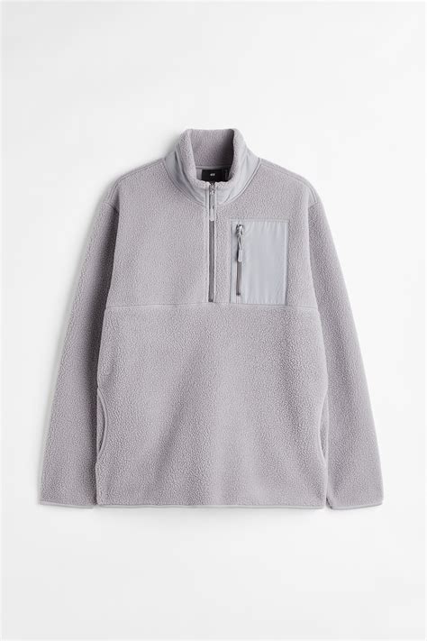 THERMOLITE® Regular Fit Teddy top - Light grey - Men | H&M IN