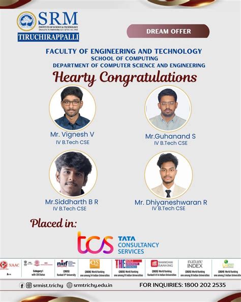 Campus Placement Achievement – TCS
