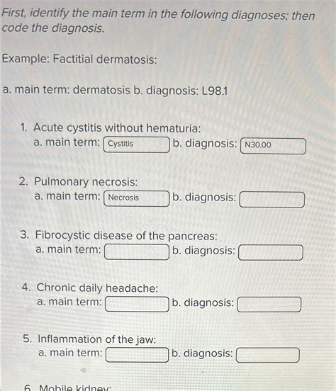Solved First, identify the main term in the following | Chegg.com