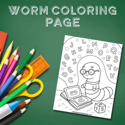 Worm Coloring Pages