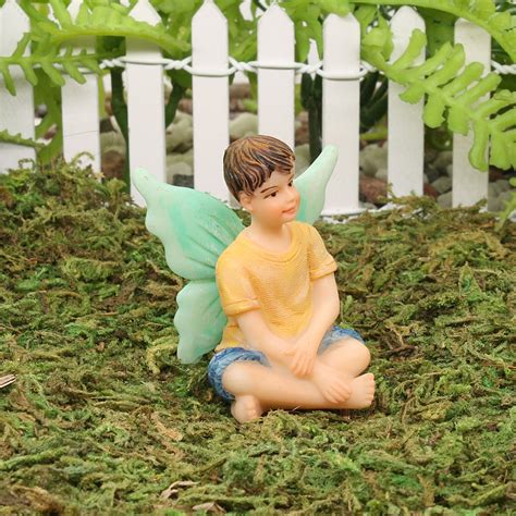 Sitting Fairy Liam, Fairy Garden Accessory