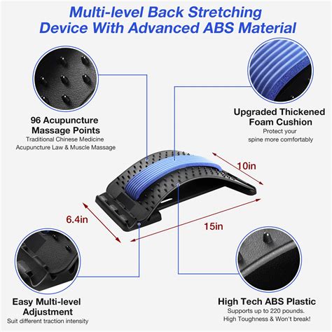 Back Stretcher, Upgraded Royacon Multi-Level Back Massager Spinal ...