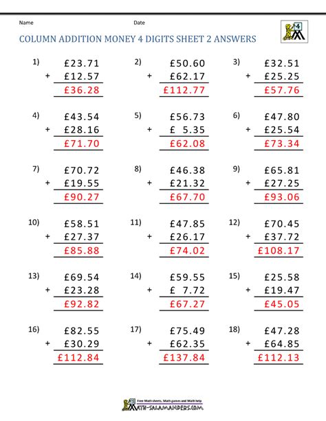 Adding Up Money Worksheets 的图像结果