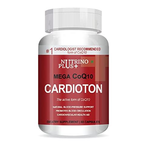 Nutrino Plus Cardioton 60 Capsules with Coenzyme Q10 & Arjuna Extract ...
